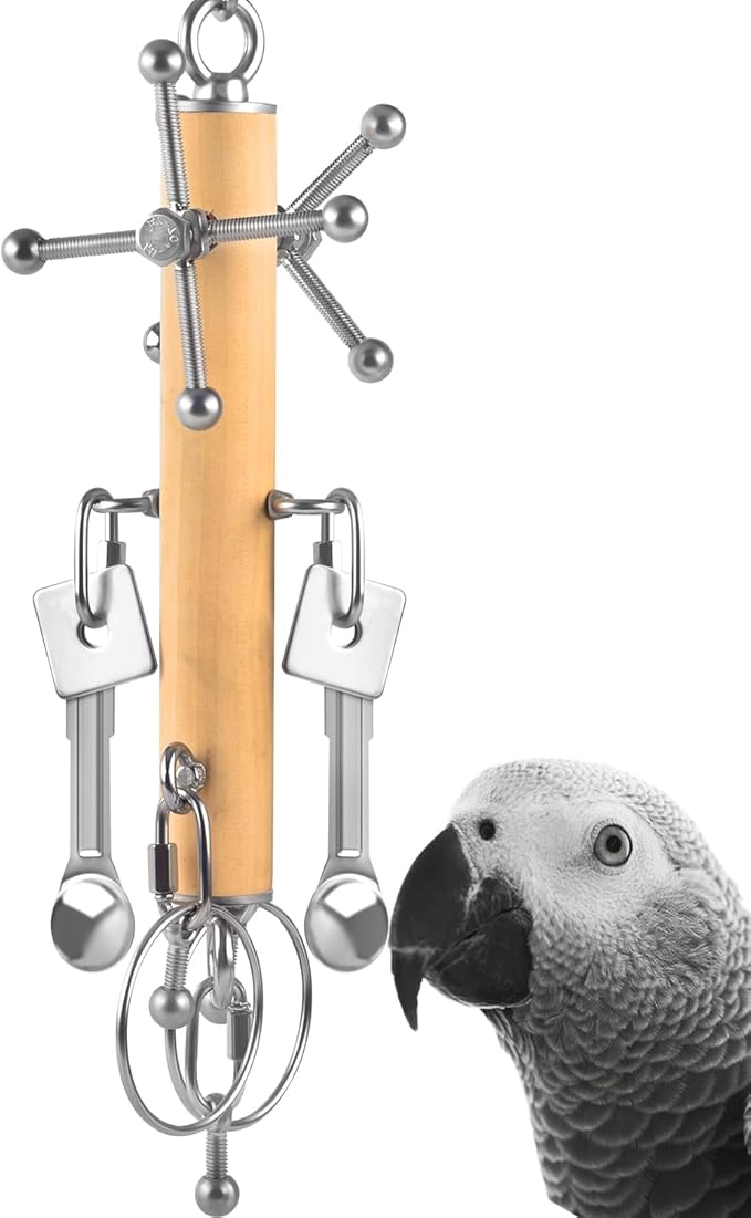 KATUMO Bird Toys, Parrot Pull Spoons, Spinning Toys for Small to Large Parrots