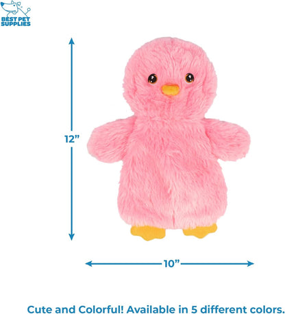 Best Pet Supplies Interactive Squeaky Dog Chew Toy, Ideal Dog Toys for Chewers, Small, Medium & Large Dogs, and Fetch Lovers - Crinkle Chicken (Yellow, Pink, Blue), Large