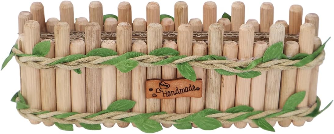Hamster Cage Sprays Flower Foraging Holder - Natural Wood Feeding Stand, Small Pet Habitat Accessories for Hamsters Mouse Guinea Pig Dwarf Gerbils Syrian Mice (Rectangle Shape)