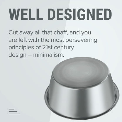 URBUDDIES 1.1 Gallon Extra Large Dog Bowls, 4 Pack, XL Stainless Steel Dog Water Bowls for XLarge Dogs, Polished, Dishwasher Safe, Easy to Clean