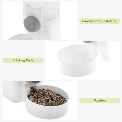 Rabbit Water Bottle, 35oz Large Capacity, Hanging Automatic Food Dispenser, for Small Animals Guinea Pig Ferret Cage Accessories Gray