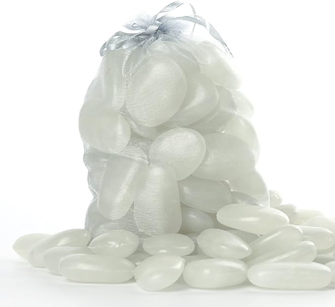 Shiny Stone Glow in The Dark Pebbles,Decorative Glow Stones,Fish Tank Aquarium Gravel,Glow Pebbles for DIY Garden Gifts Decoration(Big Size, 3-4cm, 400g/14.1oz) (Blue Green)