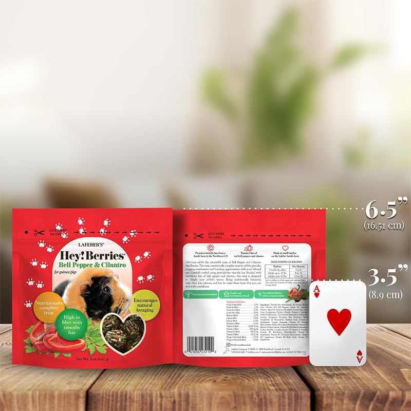 LAFEBER'S Hey!Berries for Guinea Pigs 5 oz (Bell Pepper and Cilantro)