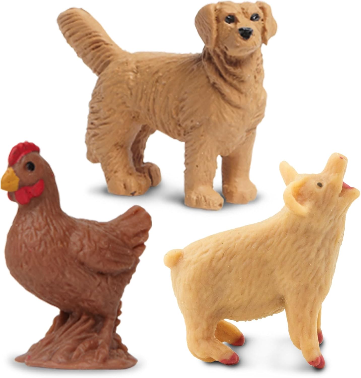 Safari Ltd. Good Luck Minis Ranch Fun Pack – 8 Mini Figurines or Ranch Animals – Educational Toy Figures for Kids Ages 5+