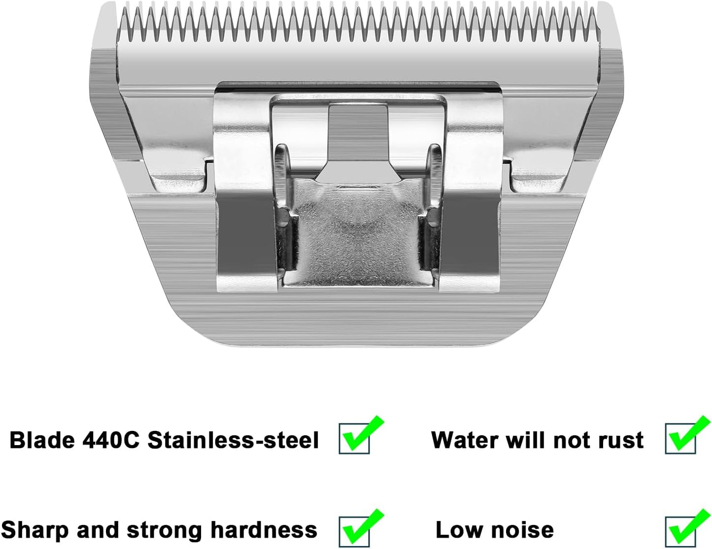 30W Detachable Dog Grooming Wide Blades,Compatible with Andis,Oster A5,Wahl KM10 Series Clippers,Cut Length 1/50”(0.5mm)
