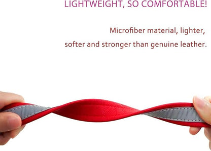 Yonsbox Personalized Reflective Dog & Cat Collar with Silent ID Tag, Custom Engraved Pet Name & Phone Number, Ultra Soft Microfiber, No-Jingle Safety Collar for Small Medium Large Dogs