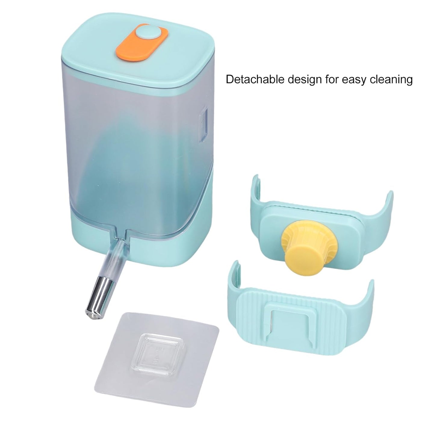 Pet Cage Water Dispenser, Reusable and Durable No Leakage Easy Cleaning Food Grade Plastic Automatic Water Feeder for Cats Dogs Rabbits Chinchillas (Green)