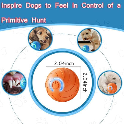 Smart Jumping Ball for Dogs,Duraspin Dog Bouncing Ball,Automatic Rolling,Interactive Bouncing Toys for Small Dogs,Blue