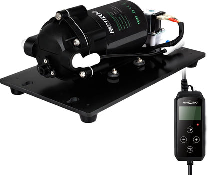 REPTI ZOO Misting System with Timer, Reptile humidifier with 4 Spray Nozzles & 2 Drip Nozzles, Low Noise Self-Priming Pump, Mister System for Reptile Amphibians Habitat, Botanical Gardens