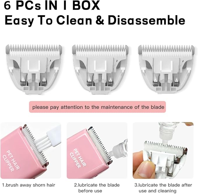Detatchable Replacement Blades for Dog Clipper,Replacements Blades for Dogs and Cats Grooming Clippers,6 PCs Replacement Blades Only