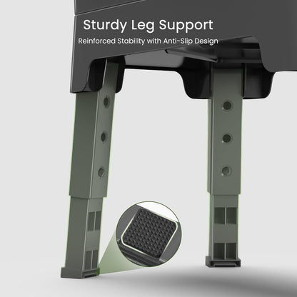 4-in-1 Elevated Slow Feeder Dog Bowls, 4 Height Adjustable Mess Proof Raised Dog Bowl Stand with No Spill Water Bowl, Stainless Steel Doggy Food Dish & Slow Feeder for Large Medium Small Pets