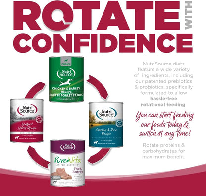 NutriSource Chicken, Lamb & Ocean Fish Recipe Dog Food, Premium Wet Dog Food, 12.3 Ounce (Pack of 12)