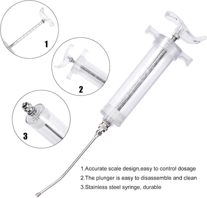 20ML Baby Bird Feeding Syringe Set Pet Syringe with 6 Pcs Curved Gavage Feeding Tubes and Bird Drinker Stainless Steel Metal Feeding Spoon for Baby Birds Parrot Small Pet
