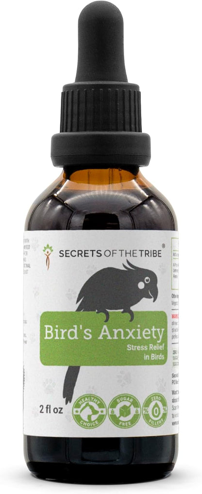 Birds Anxiety | Natural Herbal Dietary Pet Supplement for Birds | Support Stress Relief | Alcohol-Free Extract, Chamomile, Lemon Balm, Lavender, Linden, Fennel 2 oz