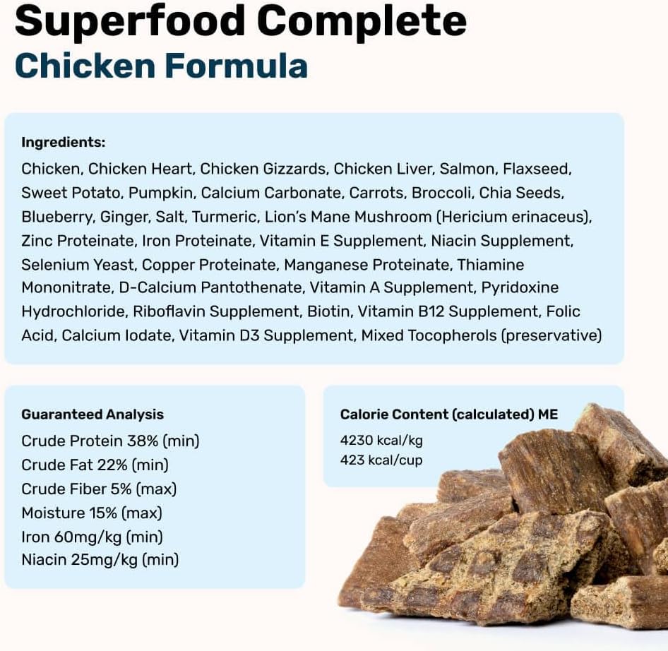 BADLANDS RANCH by Katherine Heigl- Superfood Complete, Air-Dried Adult Dog Food - High Protein, Zero Fillers, Superfood Nutrition (64 Ounce (Pack of 2), Chicken)