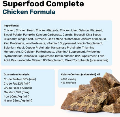 BADLANDS RANCH by Katherine Heigl- Superfood Complete, Air-Dried Adult Dog Food - High Protein, Zero Fillers, Superfood Nutrition (64 Ounce (Pack of 2), Chicken)