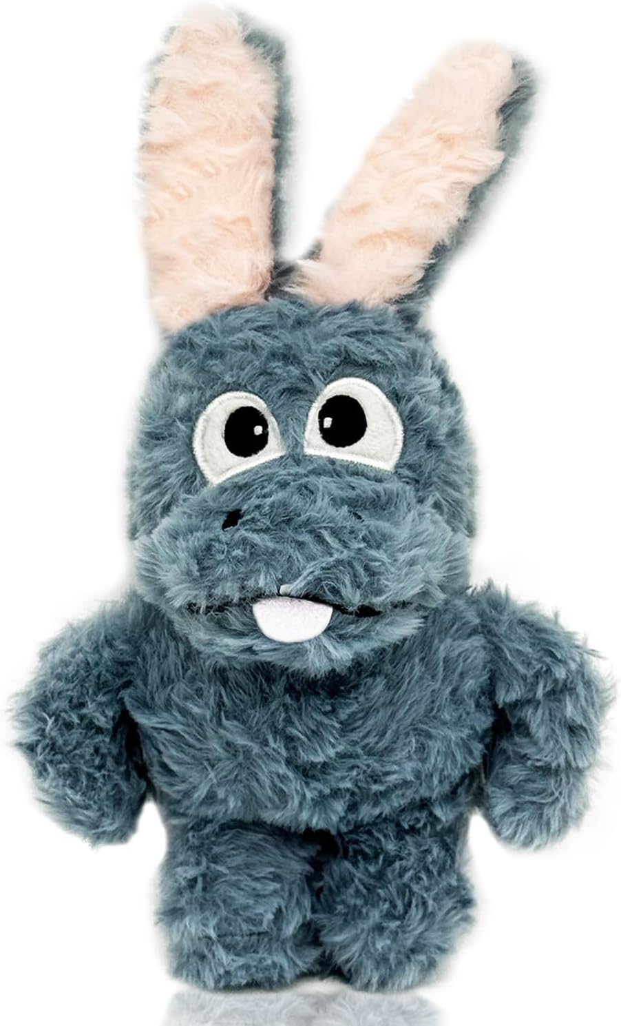 Squeaky Dog Toy Plush, Stuffed Crinkle Tug of War Dog Toy Keep Them Busy Pet Puppy Birthday Toy for Small Medium Large Dogs (Grey)