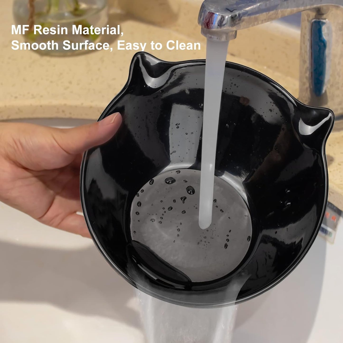 Detachable Elevated Cat Bowls, 15° Tilted Raised Cat Food Bowl Anti-Vomiting,Whisker Friendly, Adjustable Cat Dishes for Protecting Spine,Adult Kitten