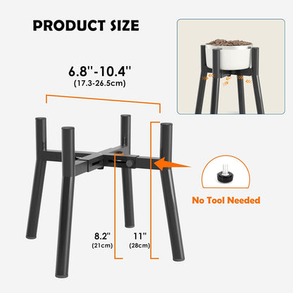 Elevated Dog Bowl Stand for Large Dogs, Adjustable Width 7-10.6, 11" Tall Dog Food Water Stand, Bowl Not Included