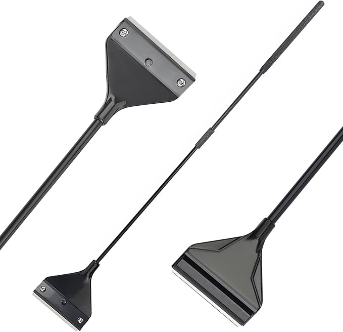 Algae Scraper for Glass Aquarium, Long Handle Fish Tank Algae Scraper with 10 Blades, Essential Aquarium Cleaning Tool.