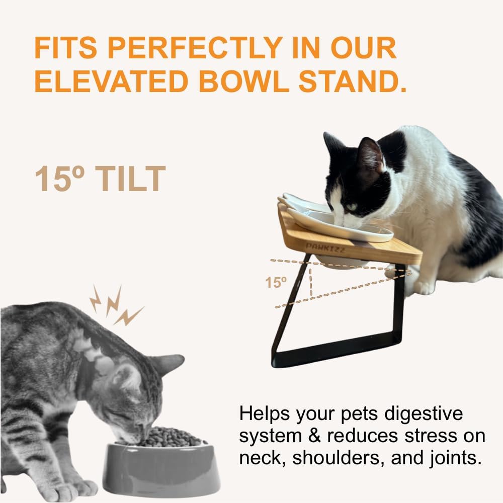 Replacement Ceramic Bowls, Dishwasher Safe Bowl for Cats and Puppy (Pack of 2)