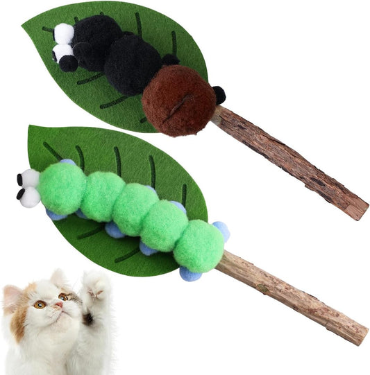 PAZ'S GIFT Catnip Toys - Cat Kick & Rope Toys for Indoor Play, Cat & Kitten Teething Chew Toys for Aggressive Chewing & Teeth Cleaning (Mouton Polygonum Velvet)
