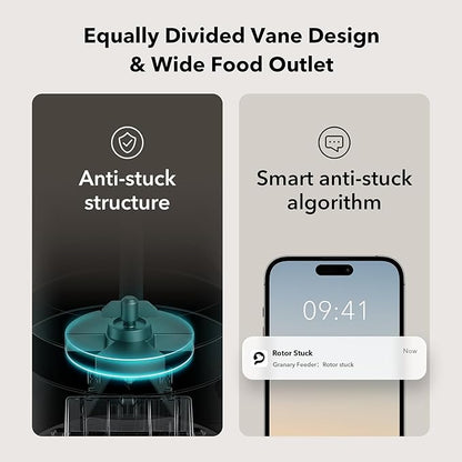 PETLIBRO Automatic Cat Feeder, 5G WiFi Automatic Dog Food Dispenser with Freshness Preservation, 5L Timed Pet Feeder with Low Food Sensor, Up to 10 Meals Per Day, Granary Black