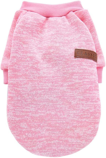 Jecikelon Dog Clothes Dogs Sweater Soft Puppies Clothing Winter Puppy Sweaters Warm Outfit for Dogs Small XXS XS Cat Apparel (X-Large, Pink)