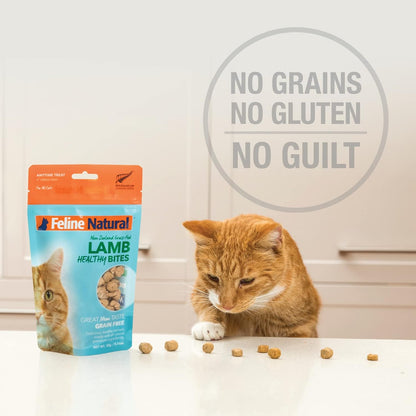 Feline Natural Freeze Dried Cat Treats – New Zealand Single-Source Protein Treats for Cats - Grain-Free Healthy Cat Snacks, Beef Bites, 1.76oz (Pack of 2)