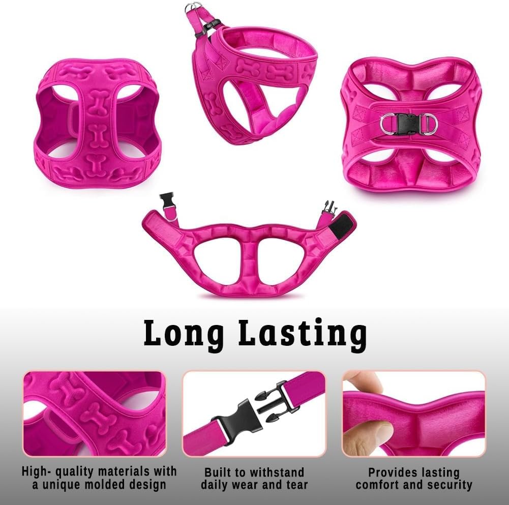 Comfort fit Step-in Dog & Puppy Harness - Comfortable All Weather Dog Vest Harness: Adjustable, Soft Padded, Easy to Put-on for Small, Medium-Sized Dogs