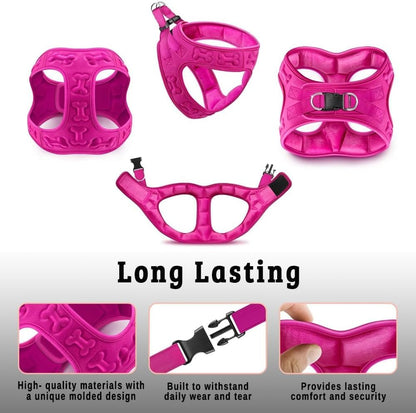 Comfort fit Step-in Dog & Puppy Harness - Comfortable All Weather Dog Vest Harness: Adjustable, Soft Padded, Easy to Put-on for Small, Medium-Sized Dogs