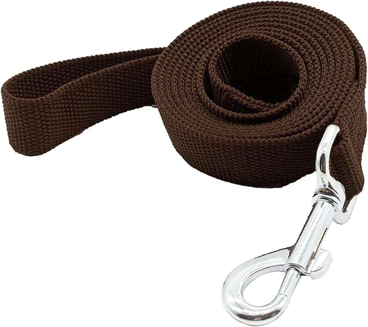 Nylon Dog Training Leash, Traction Rope, 4Ft /5 Foot /6 Feet Long, 5/8 inch 3/4 Inch 1 Inch Wide, for Small and Medium Dogs (5/8'' x 6 FT, Brown)