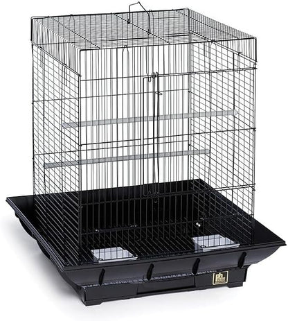 Mountain Majesty Clean Life Bird Cage with Spacious Interior, Durable Build, Easy-to-Clean Features, and Secure Design for Birds' Comfort Black