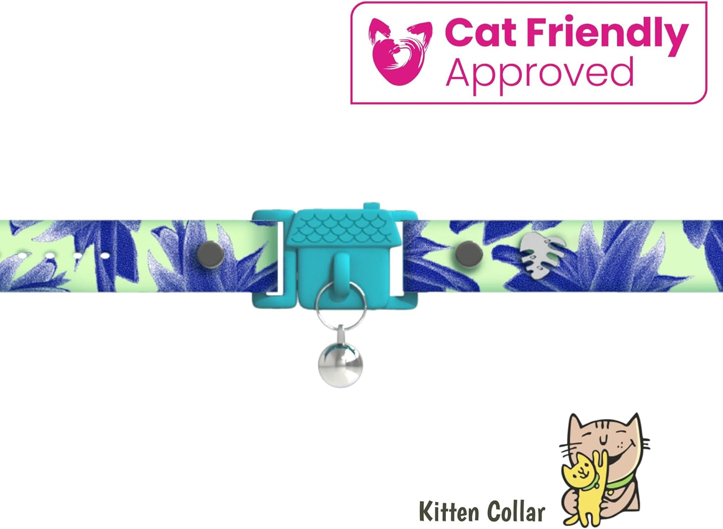 Kittyrama Botanicals Lotus Kitten Collar. Award Winning. Hypoallergenic, Quick Release Breakaway, Comfy & Soft. Vet Approved. Other Styles Available