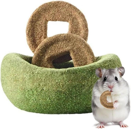 Unique-Shaped Hamster Toys Guinea Pig Toys, Timothy Hay for Pet Rabbits, Guinea Pigs, and Chinchillas Golden