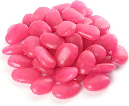 Shiny Stone Glow in The Dark Pebbles,Decorative Glow Stones,Fish Tank Aquarium Gravel,Glow Pebbles for DIY Garden Gifts Decoration(Big Size, 3-4cm, 400g/14.1oz) (Pink)