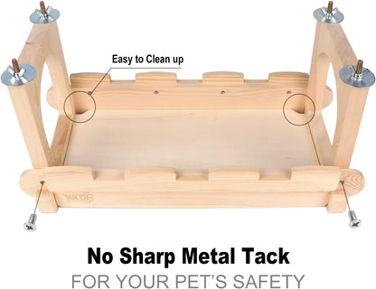 YKD Chinchilla Wood Suspension Bridge, Hanging Large Small Animal Wooden Bridge Platform, Small Animals Habitat Toy for Chinchillas Sugar Gliders Rats Squirrel