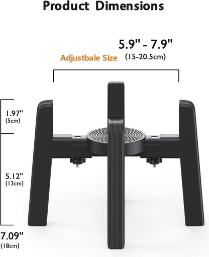 CZPET Dog Bowl Stand with Adjustable Width [2 Pack, Stand Only], Elevated Pet Water & Food Feeder for Medium Pets, Stable and Anti-Slip Raised Bowl