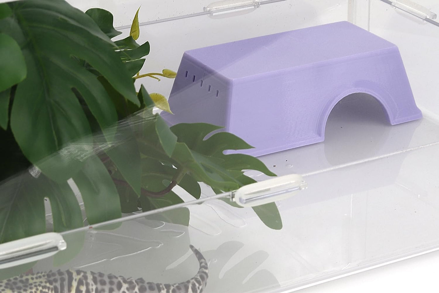 Snake Hide, Leopard Gecko Tank Accessories for Reptile Ball Python Crested Gecko Lizard Bearded Dragon - PurpleHideS