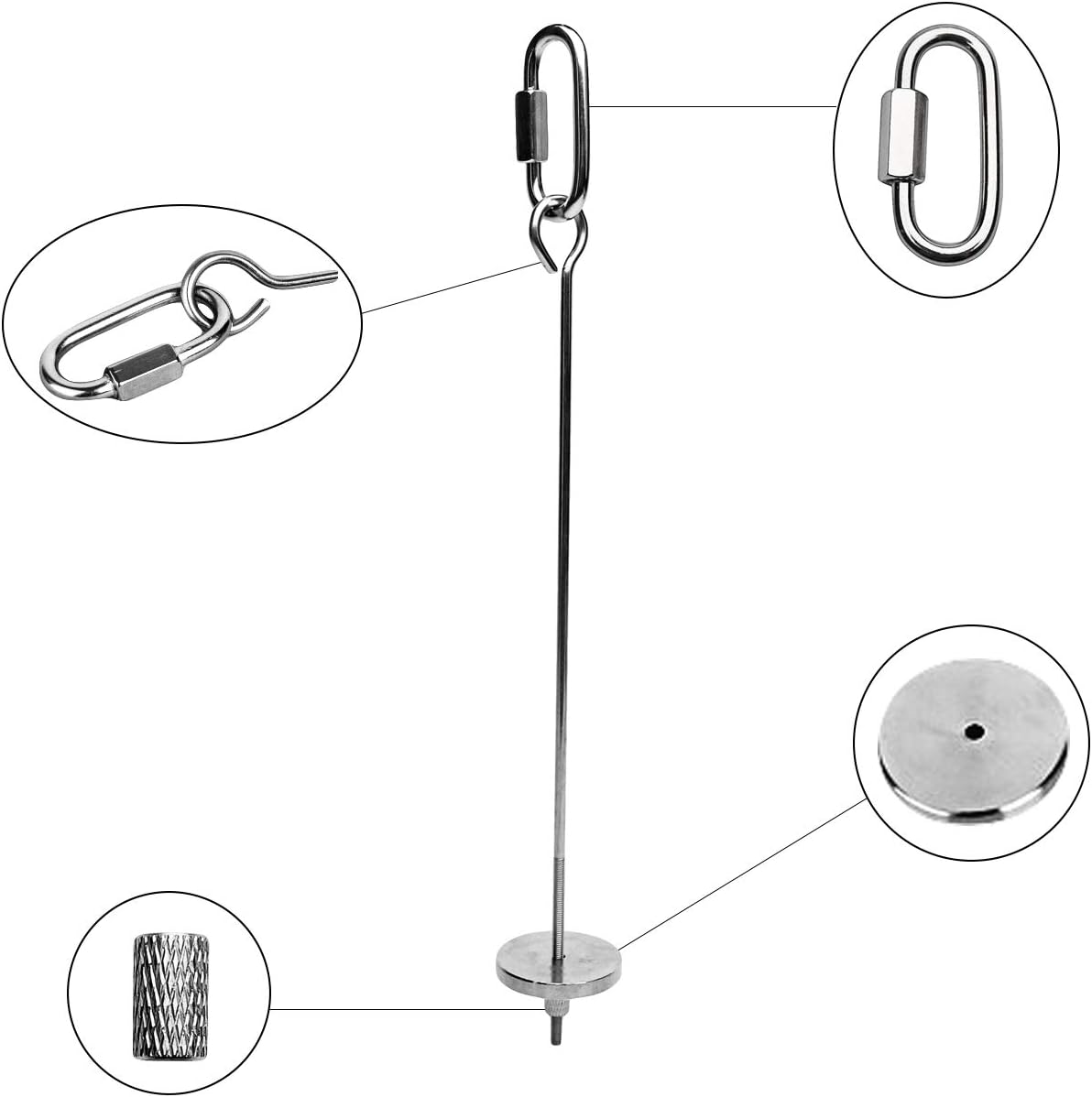 Bird Food Holder, Small Animal Fruit Vegetable Holder Stainless Steel Vegetable Skewer Foraging Hanging Food Feed Treating Tool for Parrots Cockatoo Cockatiel (2 Pcs)