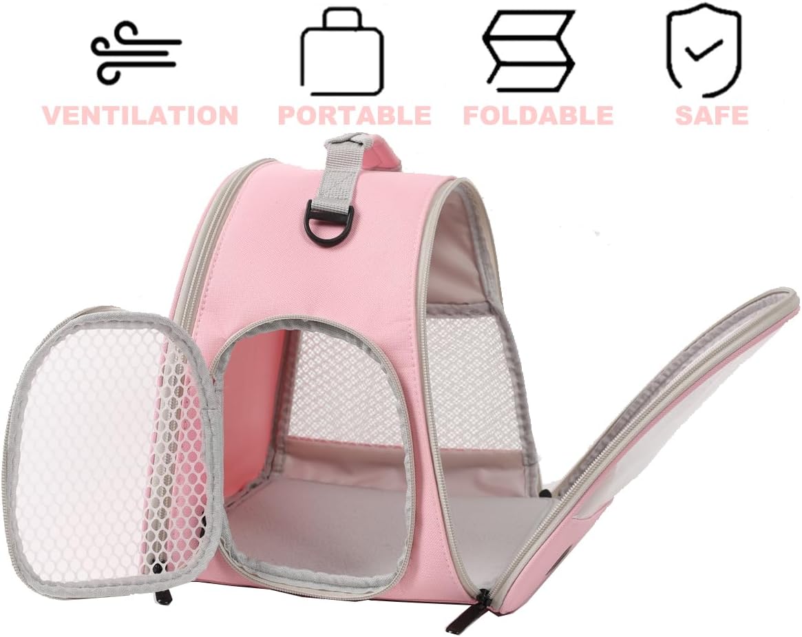 Guinea Pig Carrier Backpack, Clear Bubble Window Backpack for Guinea Pig, Bunny Rat Bird (Grey, Carrier)
