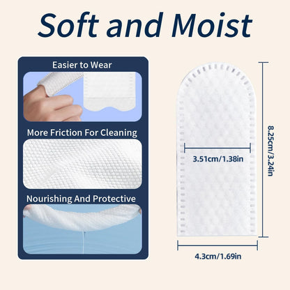 MIOSSZI 250ct Dog Ear Cleaner - Finger Wipes for Dogs & Cats Ear Wipes for Itch Relief Remove Wax & Odor, Dog Teeth Cleaning Wipes-Dog Ear Finger Wipes