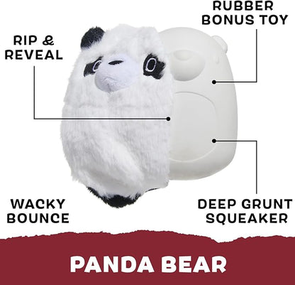 Barkbox Super Chewer Tough Dog Chew Toys for Aggressive Chewers, Plush 2 Toys in 1 (Panda - Large)