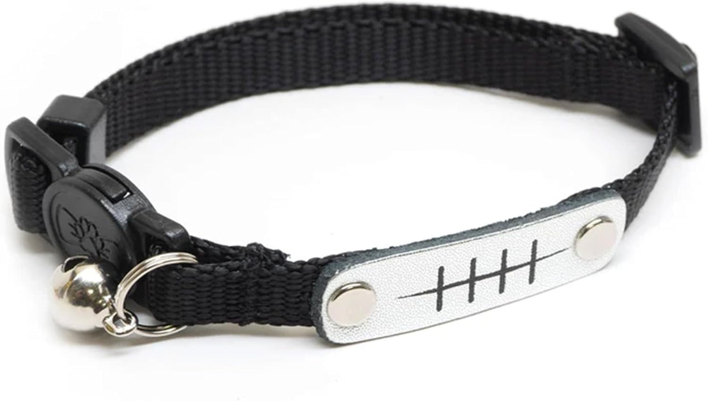 Naruto Breakaway Cat Collars for Girl & Boy Cats: Adjustable 8.5”-12” Cute Kitten Collar with Bell (Removable), Officially Licensed Naruto Shippuden Pet Accessories & Gifts (Black, Rogue Rain Ninja)