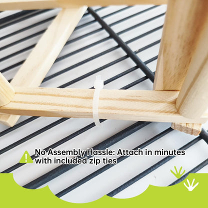 Wooden Rat Climbing Toys for Pet Rats - Natural Cage Accessories,Climbing Ladder,Hanging Enrichment Toys for Fancy Rats,Fun & Safe Play & Chew Activities,M