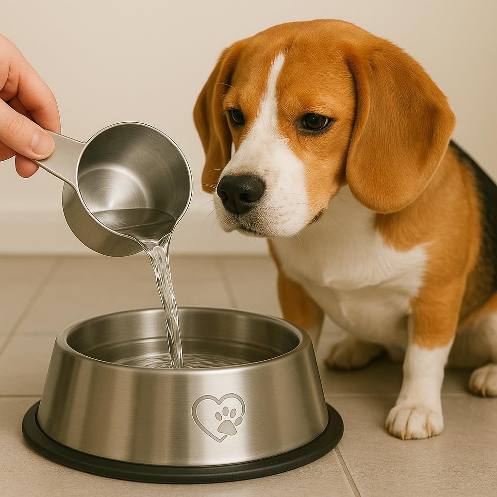 Color Up ¼ Cup Pet Food Scoop – Stainless Steel Dog Food Scoop Cup (4 Tbsp) – Durable, Rust-Resistant Measuring Scoop for Dogs, Cats, Birds & Rabbits – Ideal for Dry Food & Treats