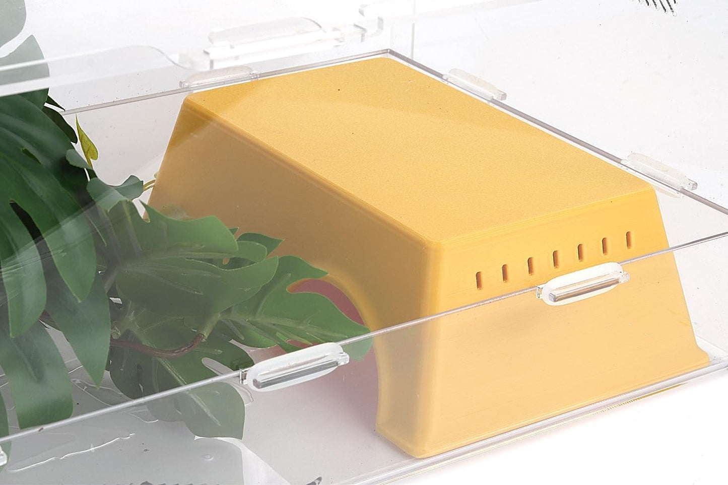 Snake Hide, Leopard Gecko Tank Accessories for Reptile Ball Python Crested Gecko Lizard Bearded Dragon - YellowHideL