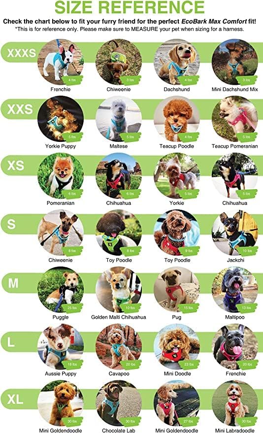 EcoBark Step in Dog Harness - Eco-Friendly Small Breed Dog Harnesses for Small and Medium Breed Dogs - Reflective and Adjustable Body Halter Vest - Soft Mesh Toy Breed Harness (Beige Plaid, Large)