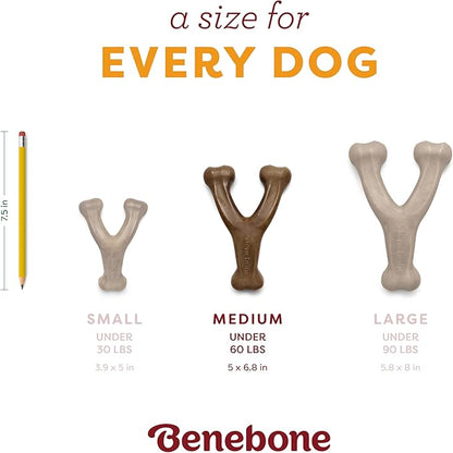 Benebone Pumpkin Spice Wishbone – Limited Edition Flavor, Durable Dog Chew Toy for Aggressive Chewers, Made in USA, Medium