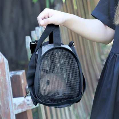 Petsfit Hamster Carrier Small Animal Bag for Sugar Glider,Hedgehog,Tortoise,Teacup Dogs,Baby Guinea Pig - Lightweigh Carriers with Shoulder Strap,Breathable Mesh Window,Removable Mat,Side Pockets